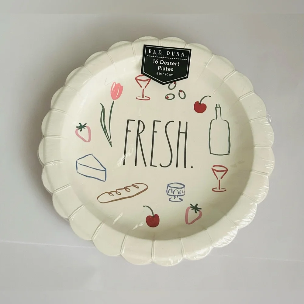 New Rae Dunn Dessert Plates 8